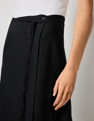 Linen Wrap Skirt