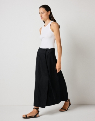 Linen Wrap Skirt