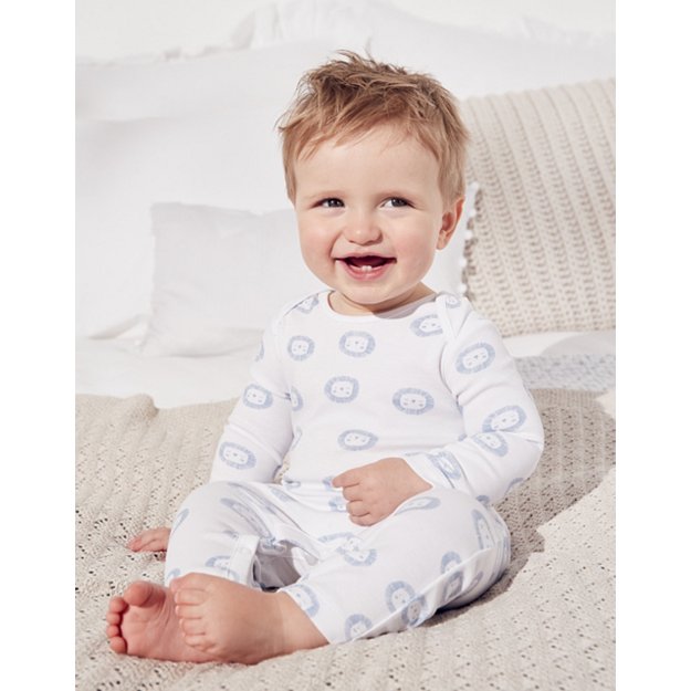 Lion-Print Sleepsuit | View All Baby | The  White Company
