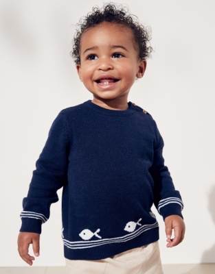 Baby boy on sale navy blue sweater