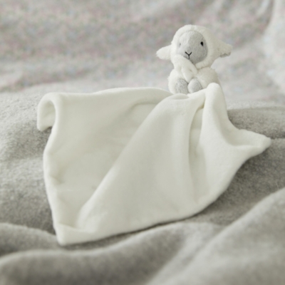 The white best sale company baby comforter