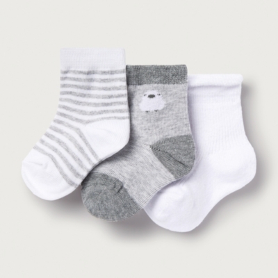 white company baby socks