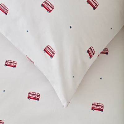 London Bus Bed Linen Set Children's Bed Linen The White Company UK