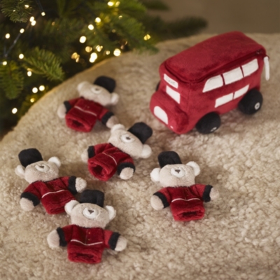 London Bus Zip Toy With Finger Puppets