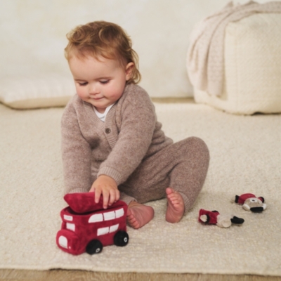 London Bus Zip Toy With Finger Puppets