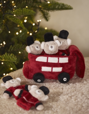 London Bus Zip Toy With Finger Puppets