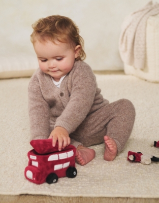 London Bus Zip Toy With Finger Puppets