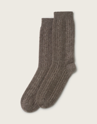 Long Cashmere Bed Socks
