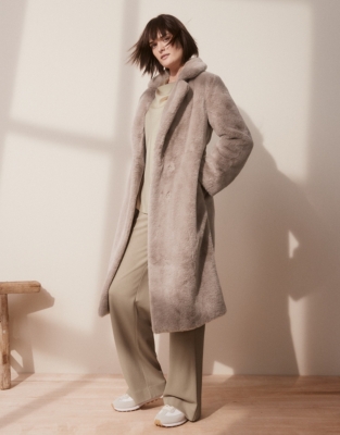 White company shop fur jacket