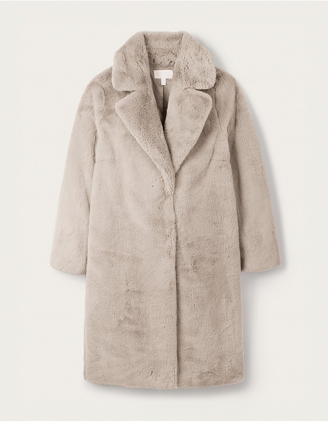 Long Faux-Fur Coat | Clothing Sale | The White Company UK