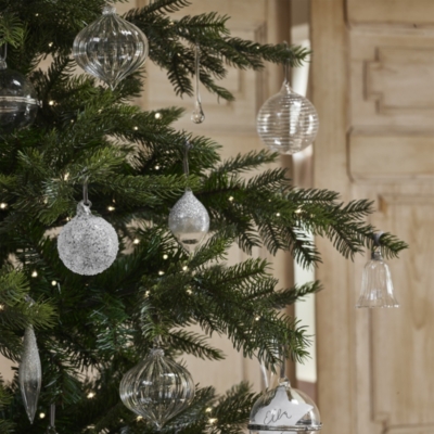 Long Glass Drop Decorations – Set of 4