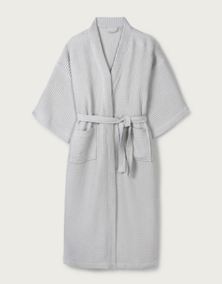 Long Lightweight Waffle Robe Robes & Dressing Gowns The White