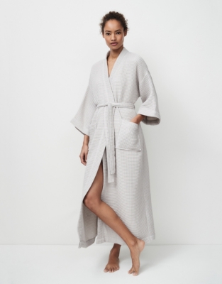 Long Lightweight Waffle Robe | Robes & Dressing Gowns | The White ...