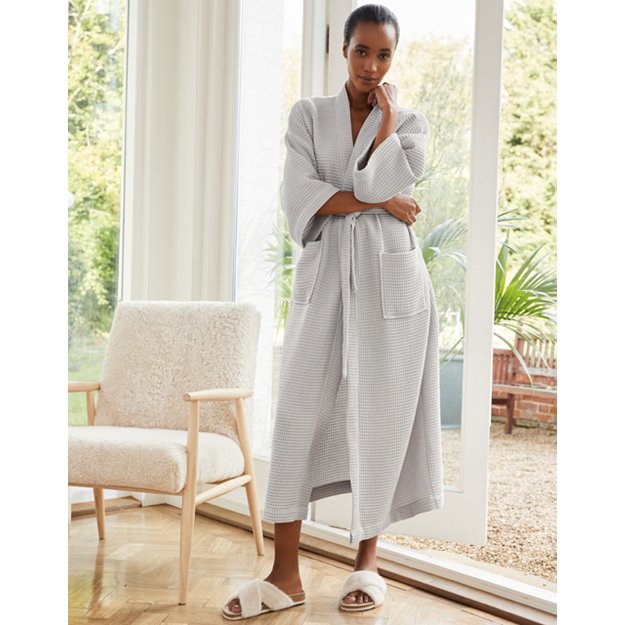 Long Lightweight Waffle Robe | Robes & Dressing Gowns | The  White Company