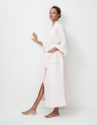 Long Lightweight Waffle Robe Nightwear The White Company UK