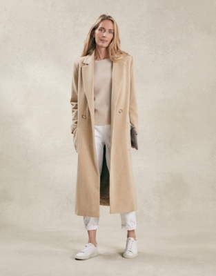 Long Pale Camel Coat | Coats & Jackets | The White Company UK