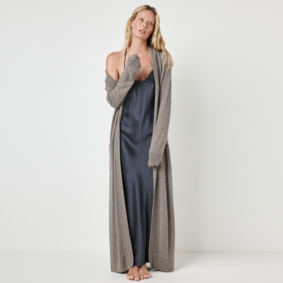 Long Shawl Collar Cashmere Robe