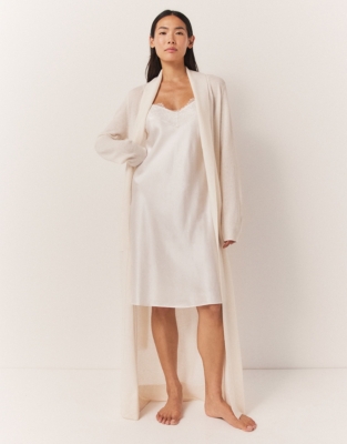 Long Shawl Collar Cashmere Robe