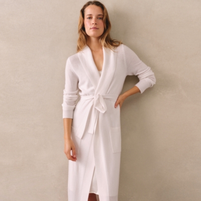 Long Shawl Collar Cashmere Robe
