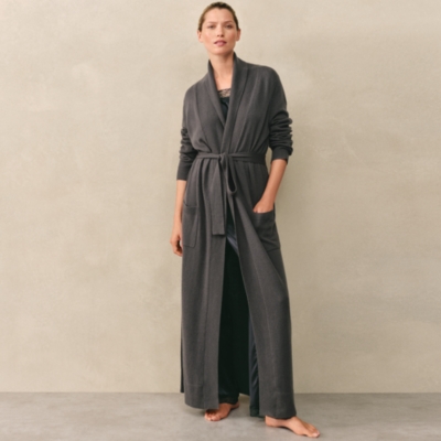 Long Shawl Collar Cashmere Robe
