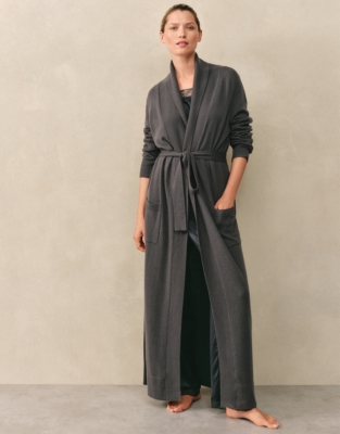 Long Shawl Collar Cashmere Robe