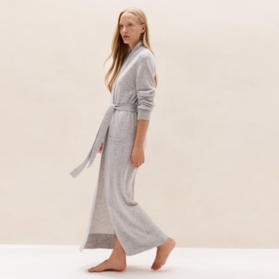 Long Shawl Collar Cashmere Robe