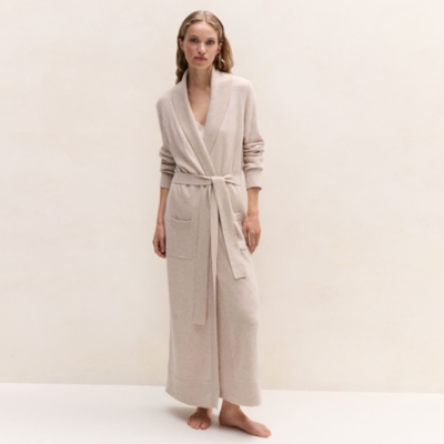 Long Shawl Collar Cashmere Robe