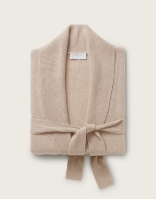 Long Shawl Collar Cashmere Robe