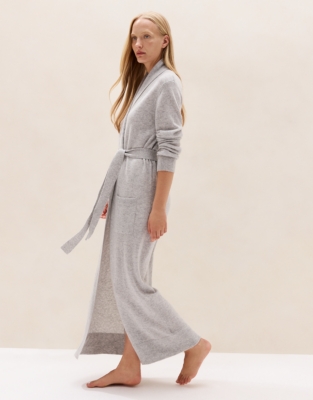 Long Shawl Collar Cashmere Robe