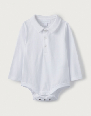 LongSleeved Collared Bodysuit Baby Boys' The White Company UK