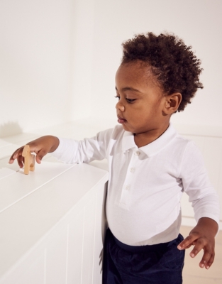 LongSleeved Collared Bodysuit Baby Boys' The White Company UK
