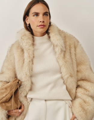 Longline Ribbed Jumper with Cashmere