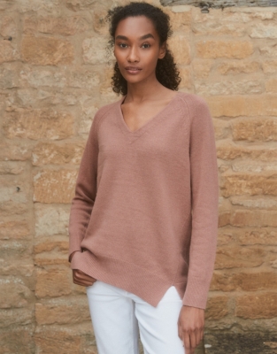 Longline V-Neck Jumper