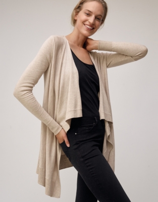 Longline Waterfall Cardigan | New In Clothing | The White Company UK