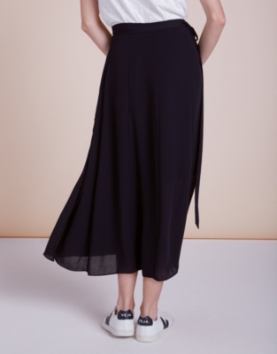 Longline Wrap Midi Skirt | Clothing Sale | The White Company UK