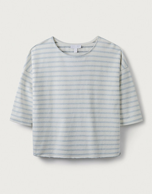 Loopback Stripe Sweatshirt | Clothing Sale | The White Company UK
