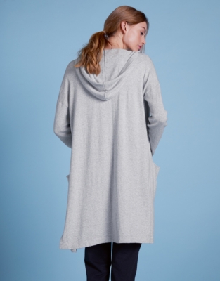white company grey cardigan
