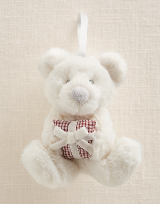 Lumi Bear Gingham Christmas Present Decoration