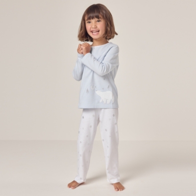 Lumi Polar Bear Side Wrap Pyjamas (1–12yrs)