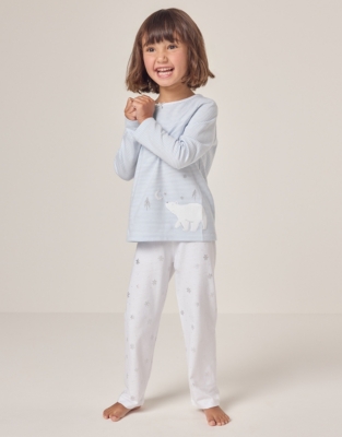 Lumi Polar Bear Side Wrap Pyjamas (1–12yrs)