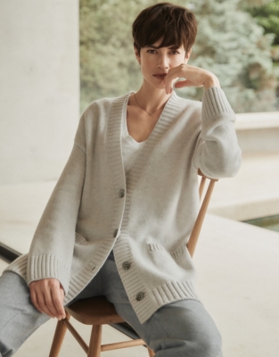 The white company cashmere cardigan sale