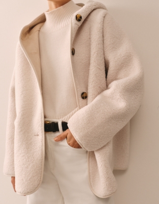 Luxury Borg Hooded Coat