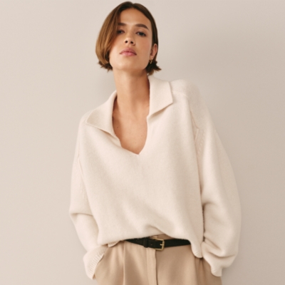 Luxury Cashmere Collared Jumper