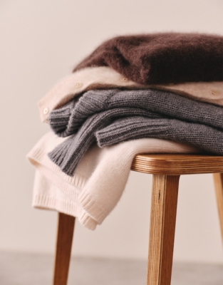 Luxury Cashmere Crew Neck Jumper - Grey Marl