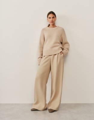 Luxury Cashmere Crew Neck Jumper - Natural Marl