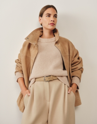 Luxury Cashmere Crew Neck Jumper - Natural Marl