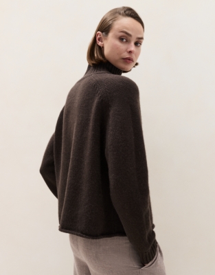 Luxury Cashmere Funnel Neck Jumper 