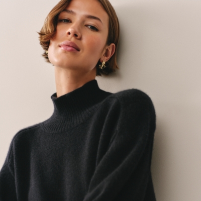Luxury Cashmere Funnel Neck Jumper