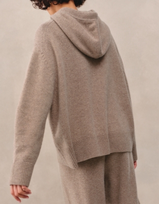 Luxury Cashmere Hoodie - Hot Chocolate