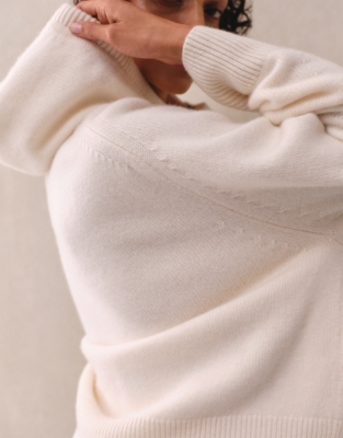 Luxury Cashmere Hoodie - Scandi White